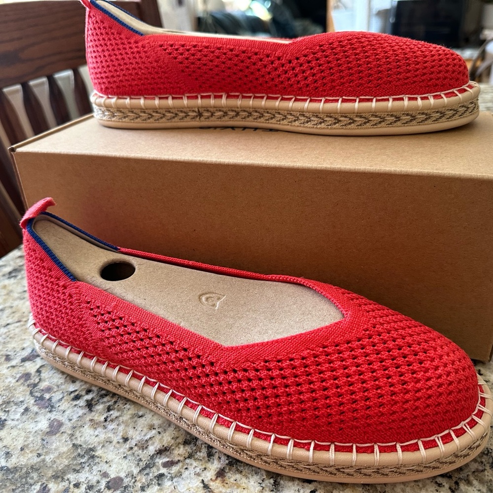 Rothy red hot flats 8.5 size